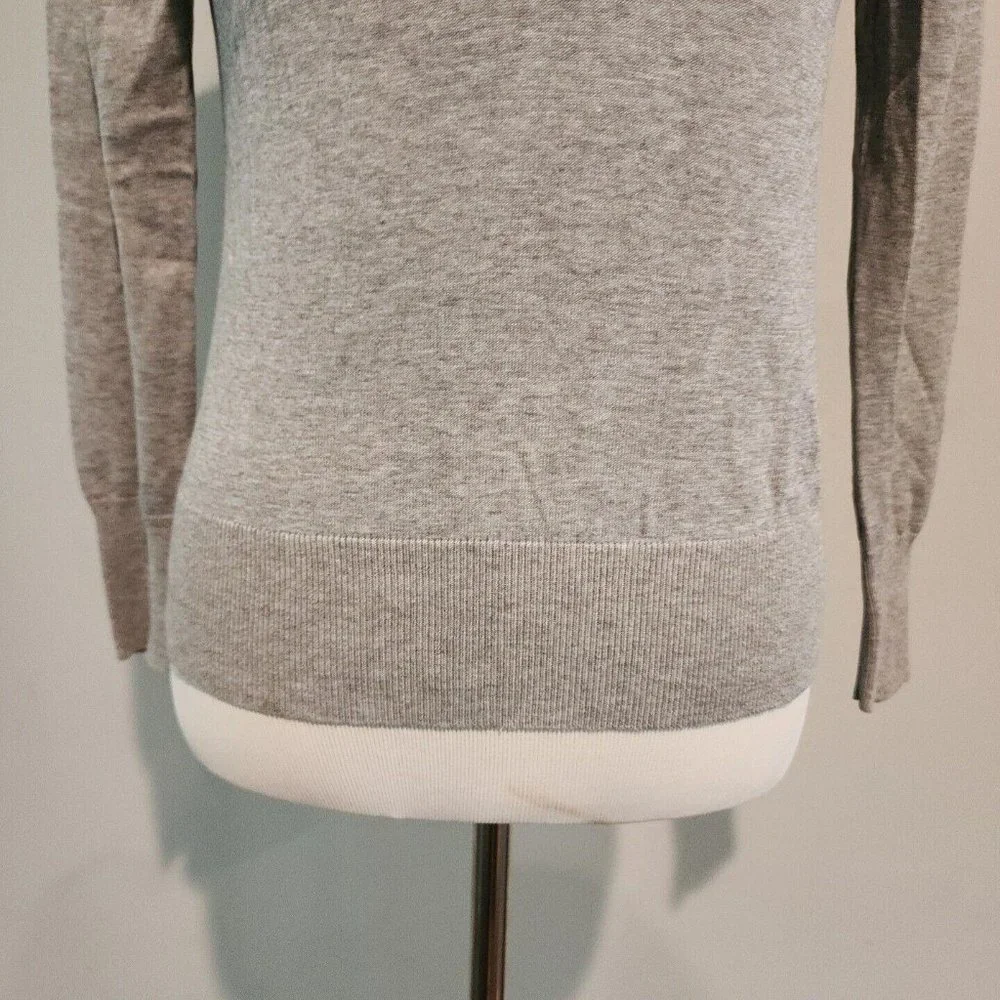 Banana Republic Womens Grau knit Long Sleeve top Size S stretch - Picture 3 of 9